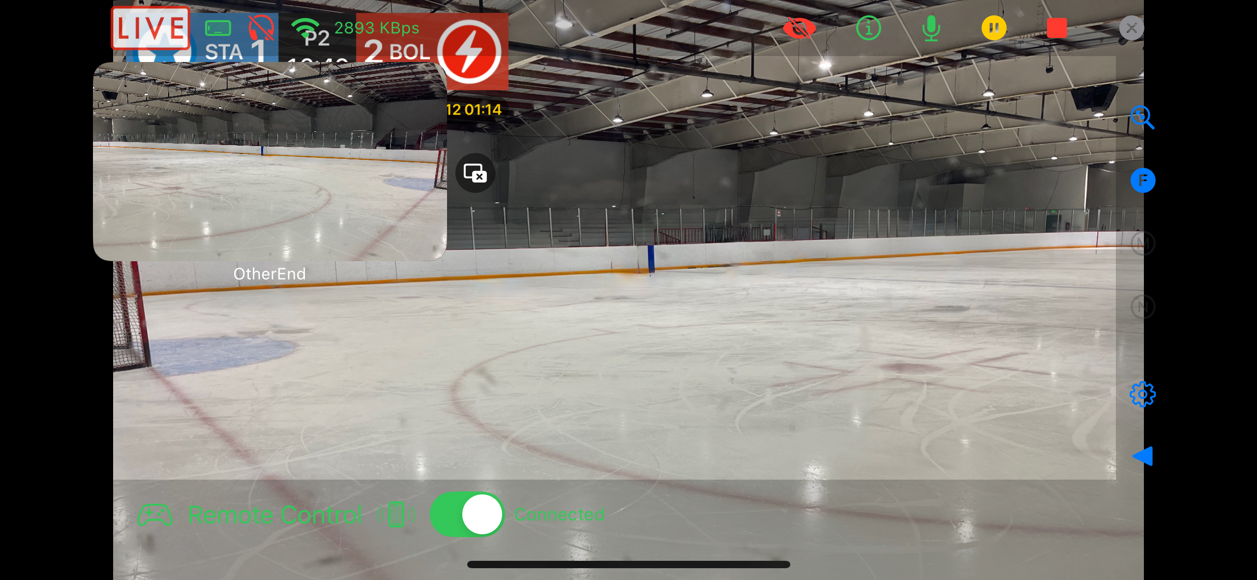 Select Live Stream Step