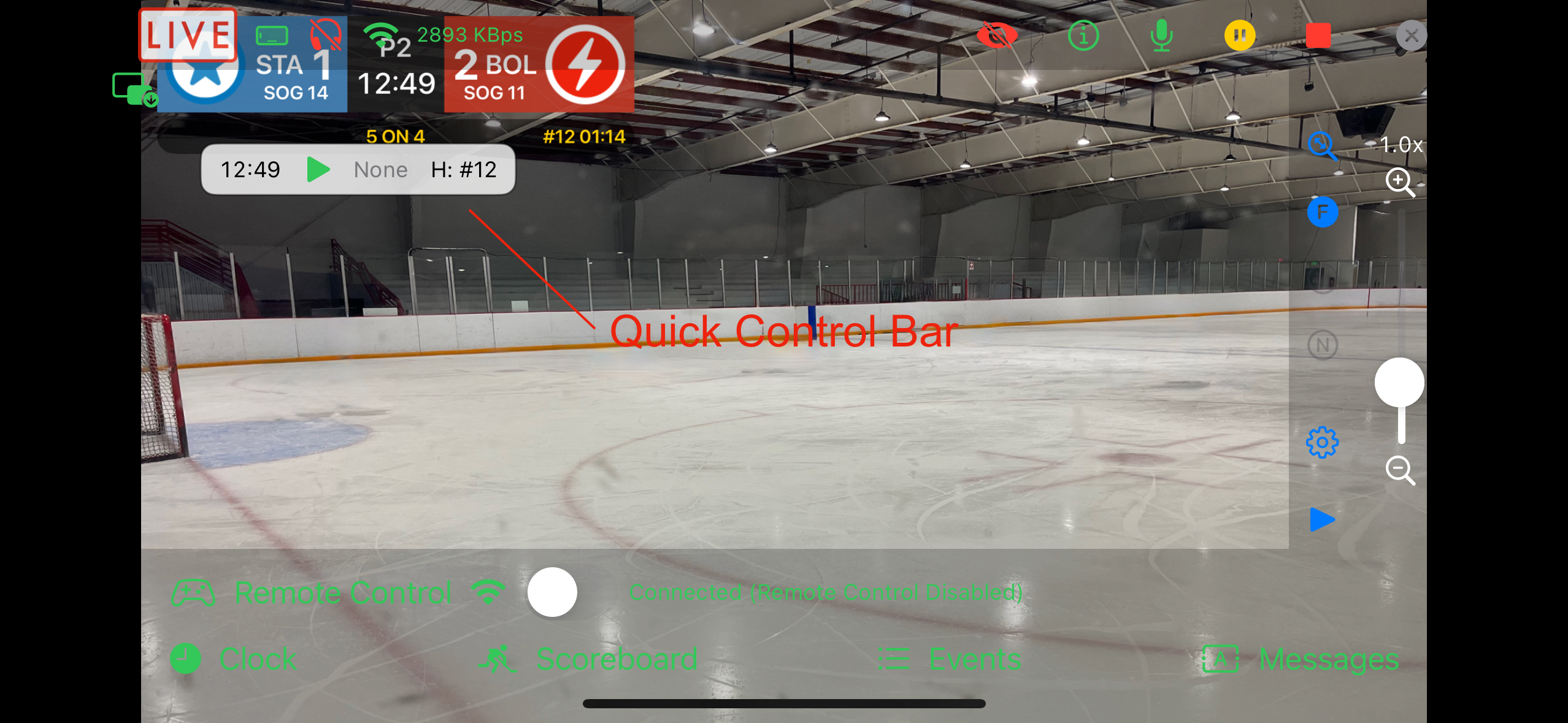 Quick Control Bar
