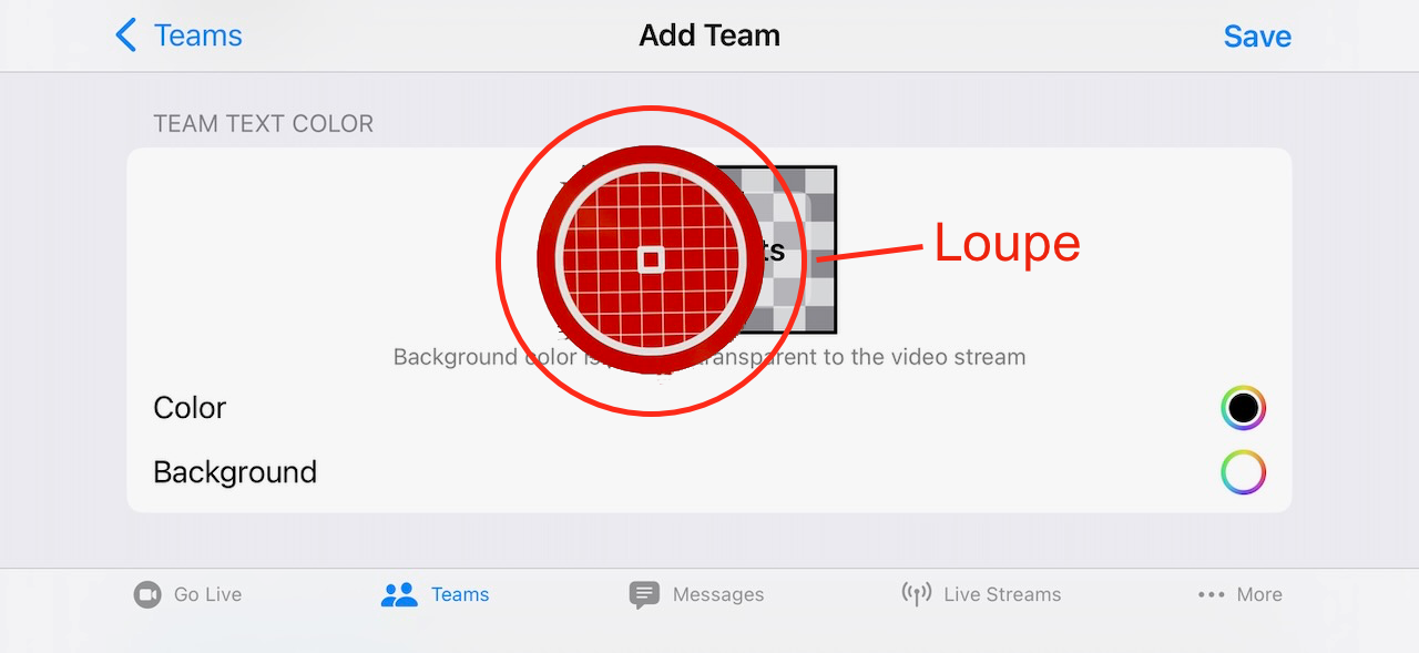 Color picker sampling from logo