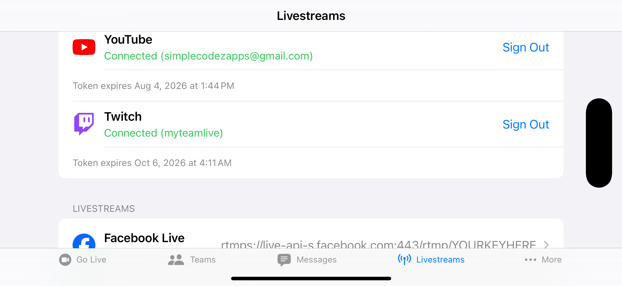 Control bar zoomed view