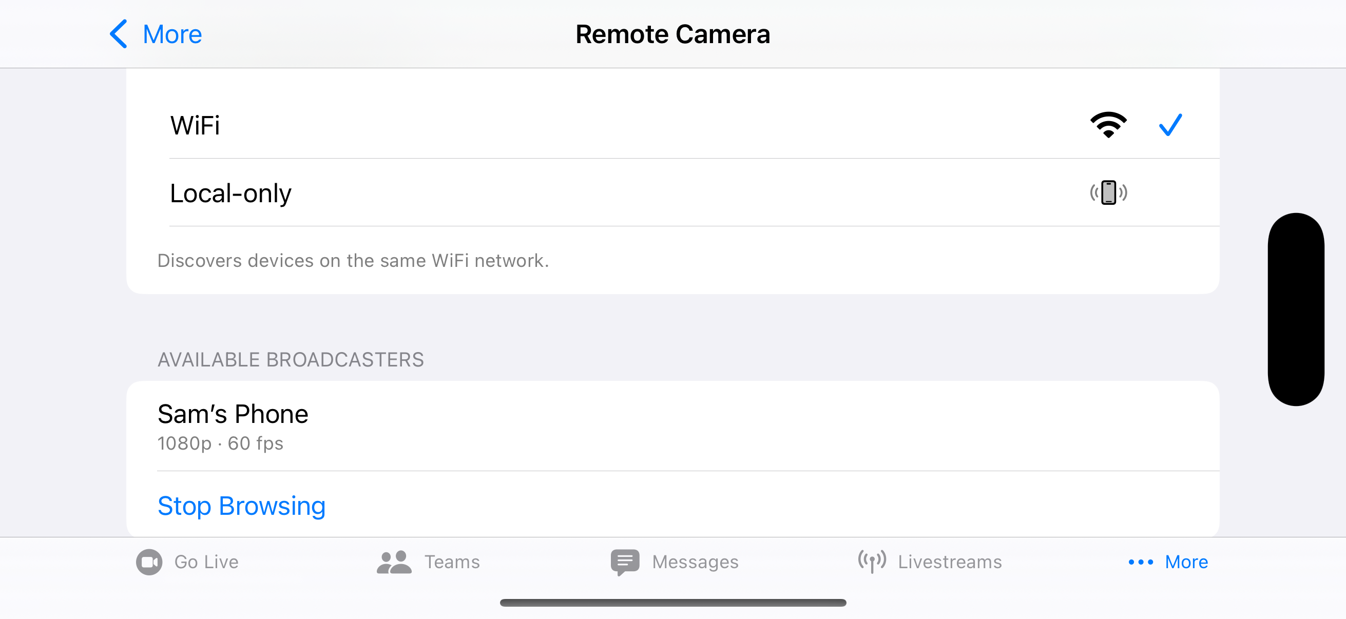 Remote Camera setup