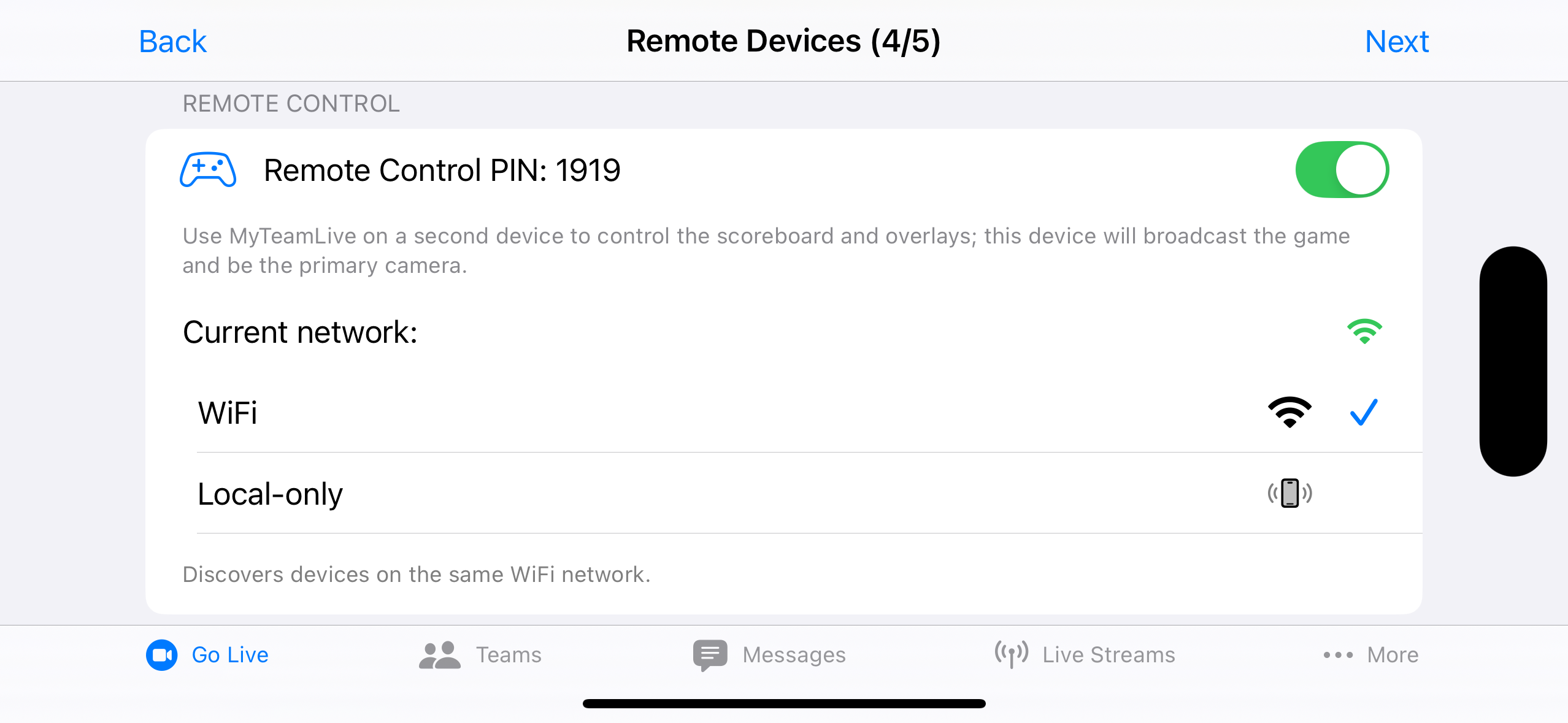 Remote Devices Step